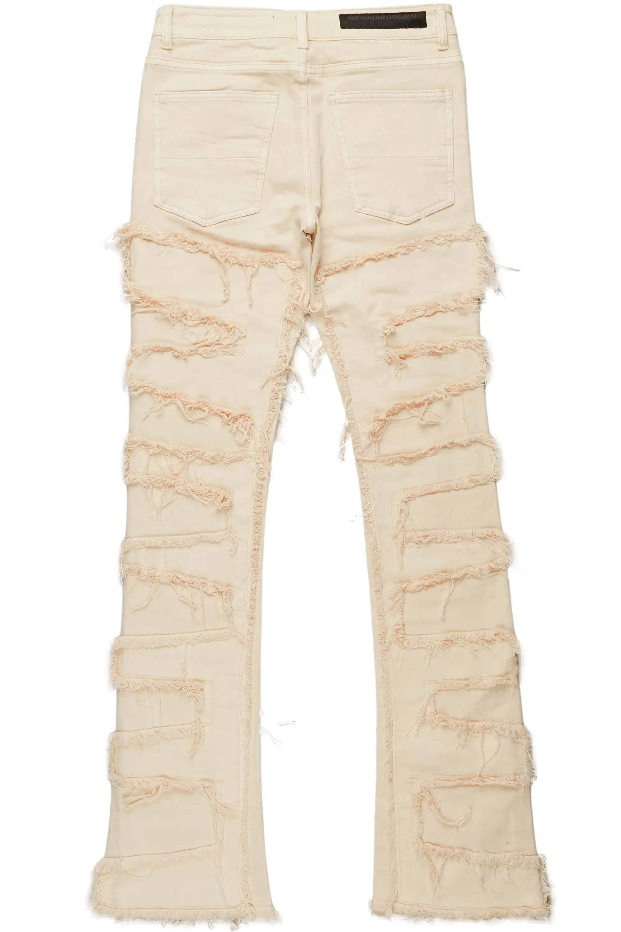 White Shake Stacked Flare Jean