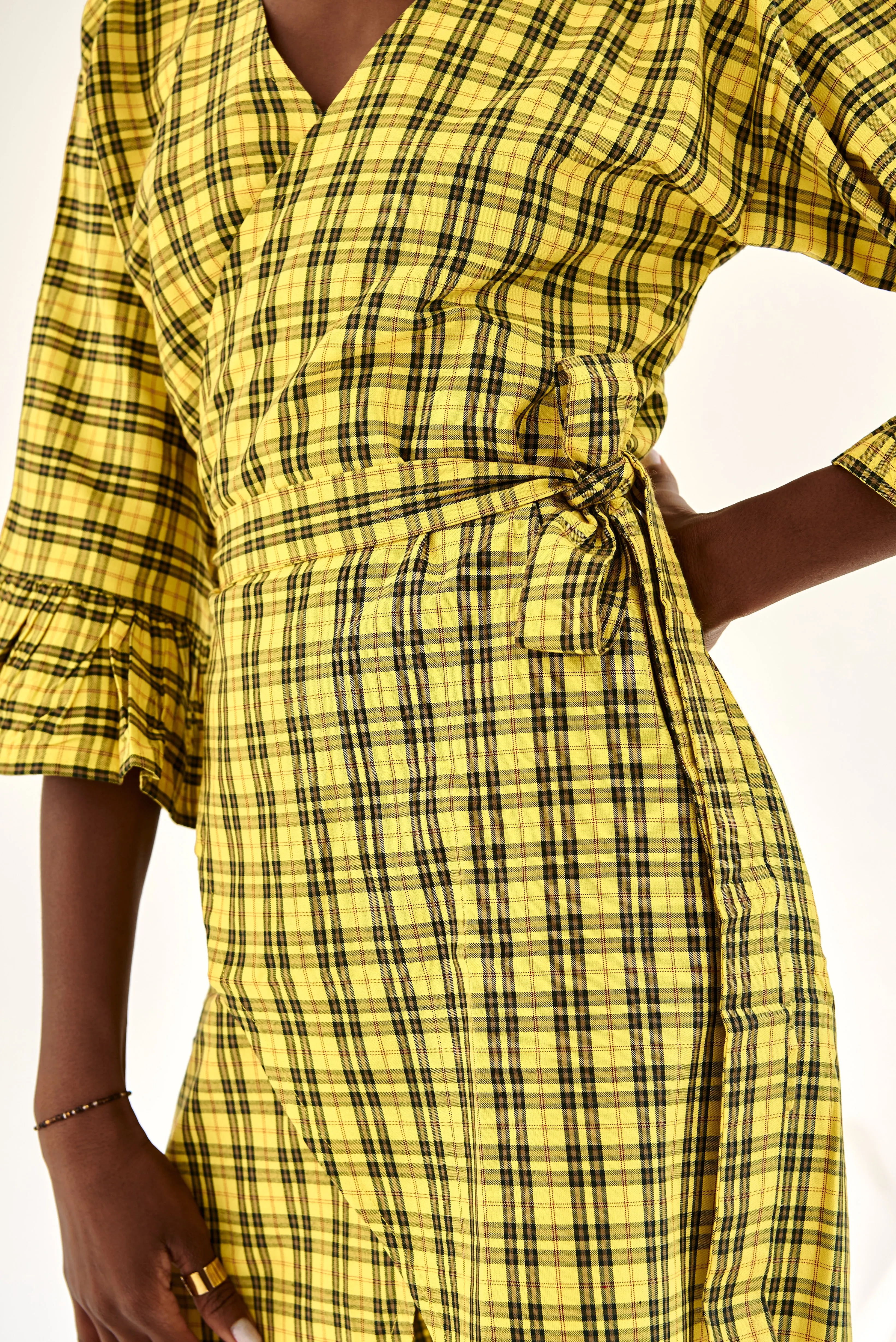 Wrap Dress Yellow