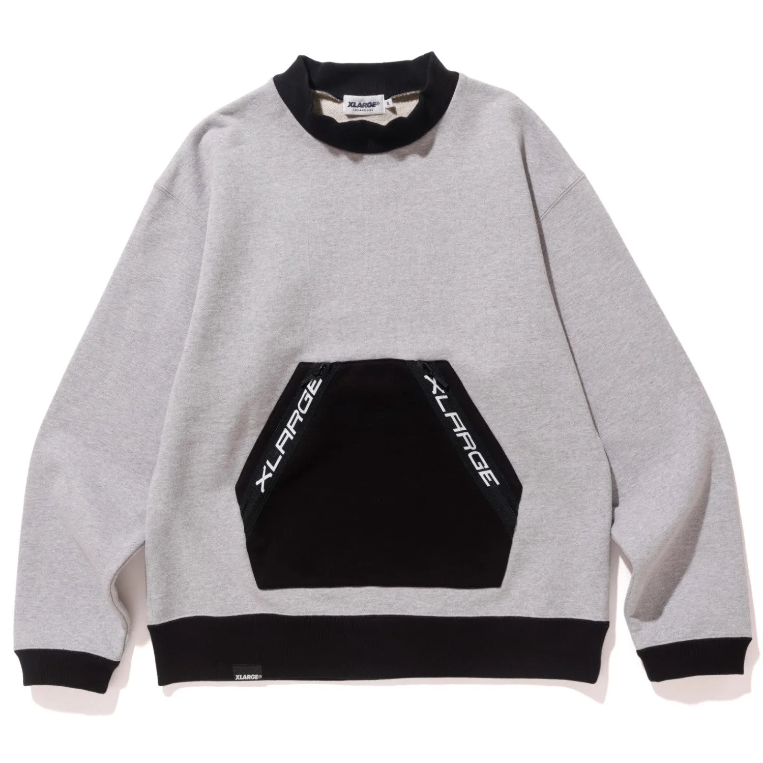 ZIPPED POCKET PULLOVER MOCKNECK SWEAT